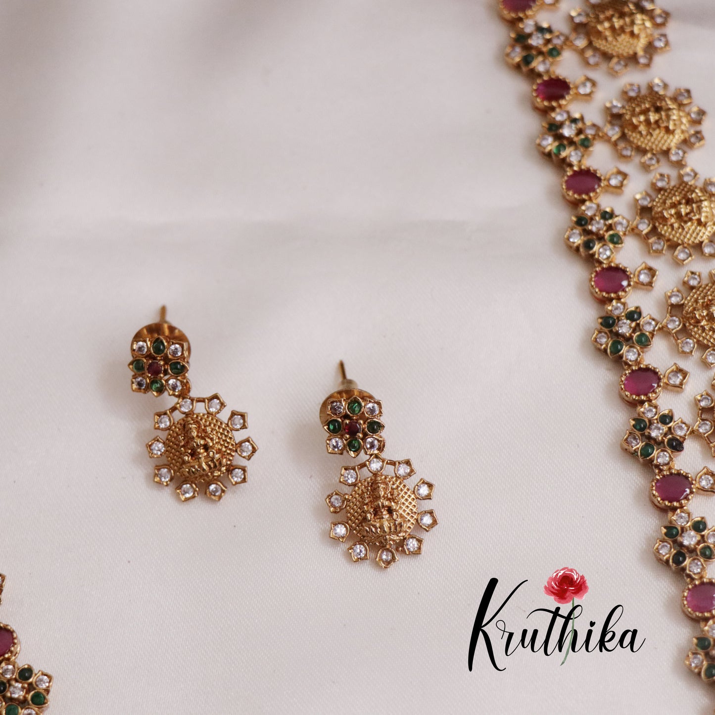 Premium CZ Lakshmi Coin/Kasumala Haaram LH1950