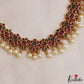 Pretty Floral Motifs Jadau Choker With Pearl Drops NC2971