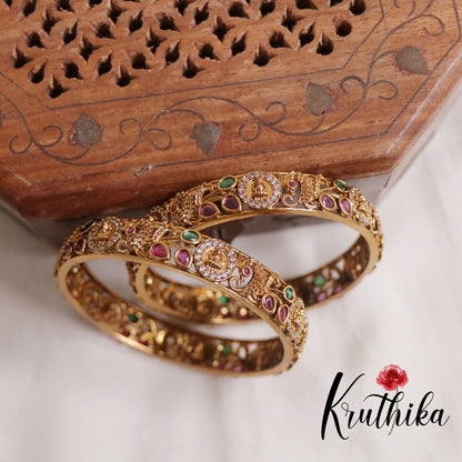 Elegant Antique Lakshmi Devi Gow Bangles B221