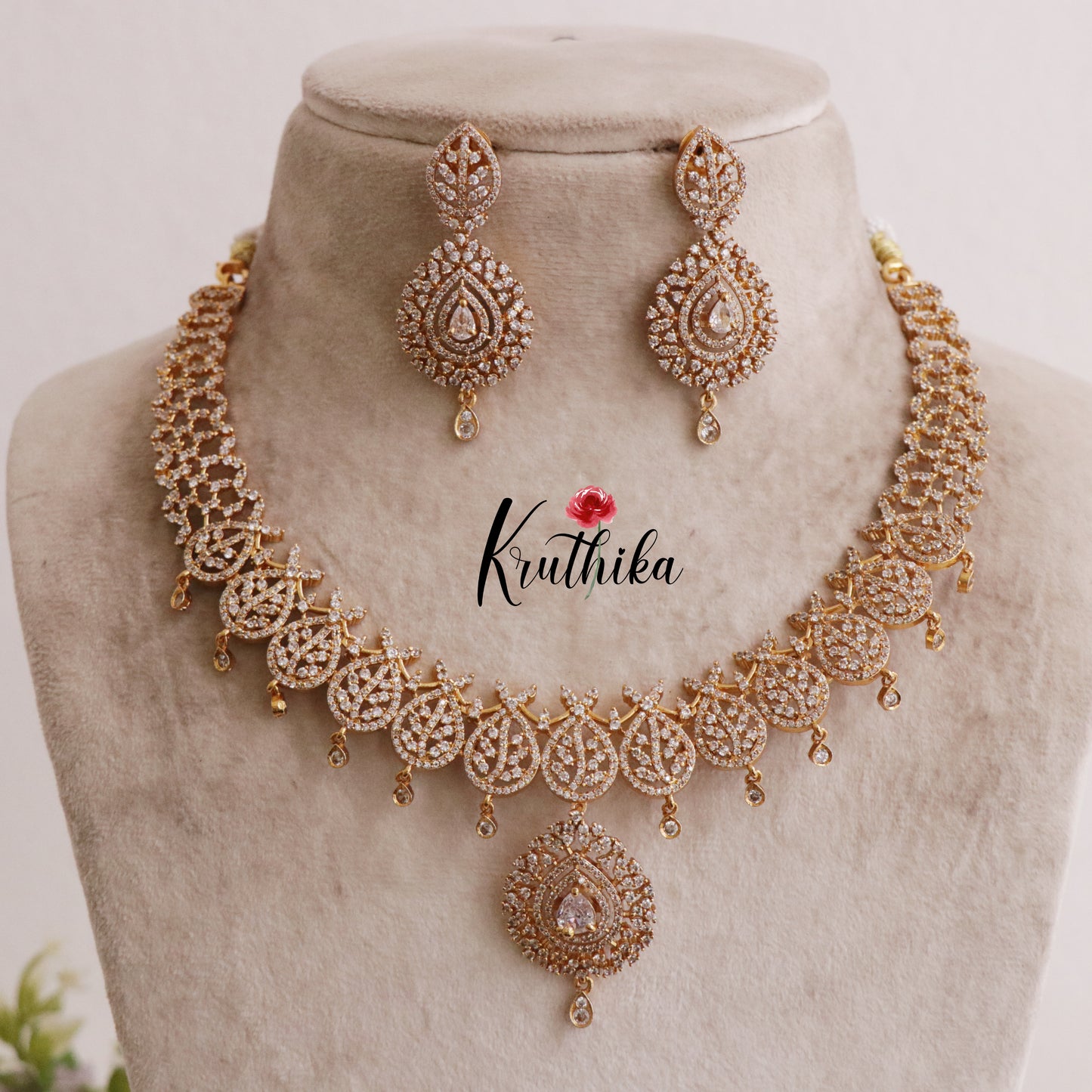Gorgeous CZ Changeable Stones Necklace NC2061