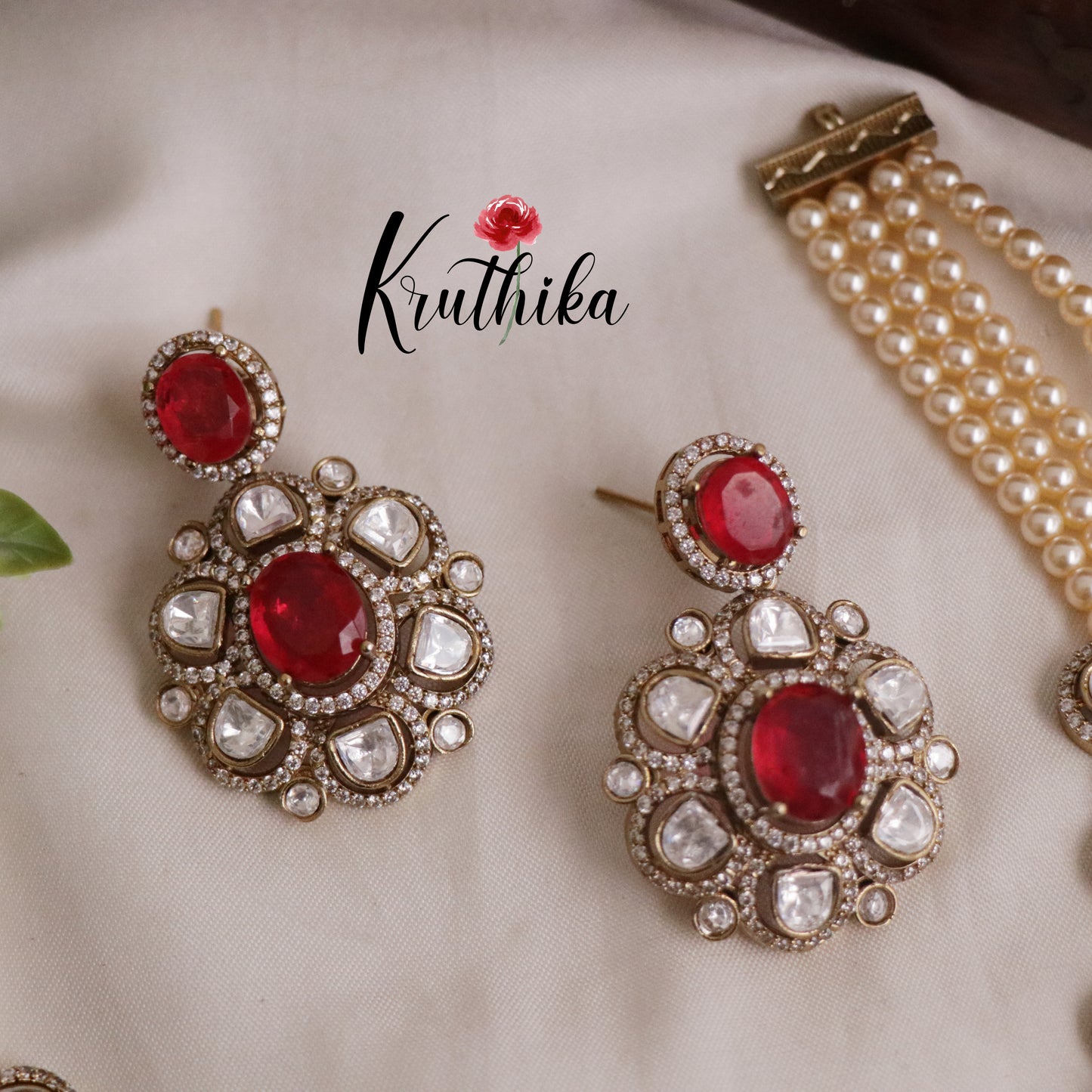 Royal Moissanite Victorian Pearls Choker NC2174