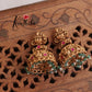 Elegant AD Lakshmi Jhumkas with Beads Drops E714 (Available in 2 Colours)