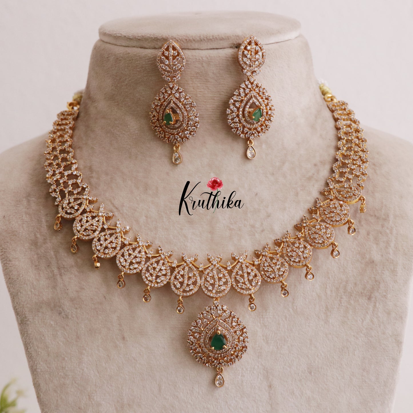 Gorgeous CZ Changeable Stones Necklace NC2061