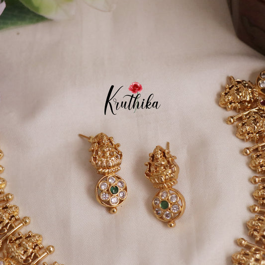 Trendy AD Lakshmi Coin/Bottu Necklace NC2221