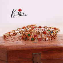 Beautiful Multi Stone Bangles B171 ( Set of 4)