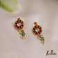 Elegant Kemp Floral Earcuffs | Upper Earrings | Bugadi Earrings With Bead Drops E896