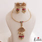 Classic Antique Kamadhenu Motifs Twisted Chain Jadau Pendant Set NC3159