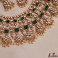 Grand Floral Motifs Polki Victorian Choker With Pearl Drops NC3019 (Available In 4 Colors)