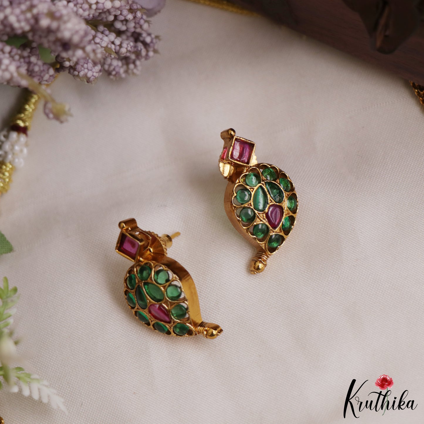 Classic Mango Motifs Jadau Necklace NC2969. (Available In 2 Colors)