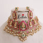 Royal Lakshmi Jadau bead drops Choker NC1898 (Available in three colors)