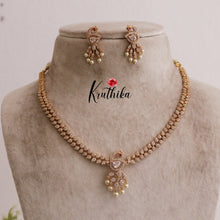 Beautiful AD Peacock Design Necklace with Changeable Stones NC2010