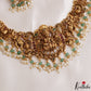Gorgeous Antique Nagas Lakshmi Peacock Motifs Temple Choker With Pearl Bead Drops NC3116