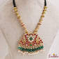 Elegant Jadau Pendant Black Bread Necklace NC3318