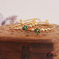 Pretty Gold-Tone Floral Adjustable Kada B511 (Set Of 2)