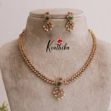 Beautiful AD Peacock Design Necklace with Changeable Stones NC2010