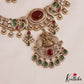 Beautiful Sparkling Lakshmi Teardrop Motifs Gold-Tone AD Necklace NC2786