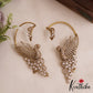Elegant Trendy AD Sparkling Victorian Peacock Earcuff E1039 (Available In 3 Colors)