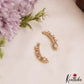 Beautiful Teardrop Motifs AD Coral Ear Climbers / Ear cuffs E1042 (Available In 3 Colors)