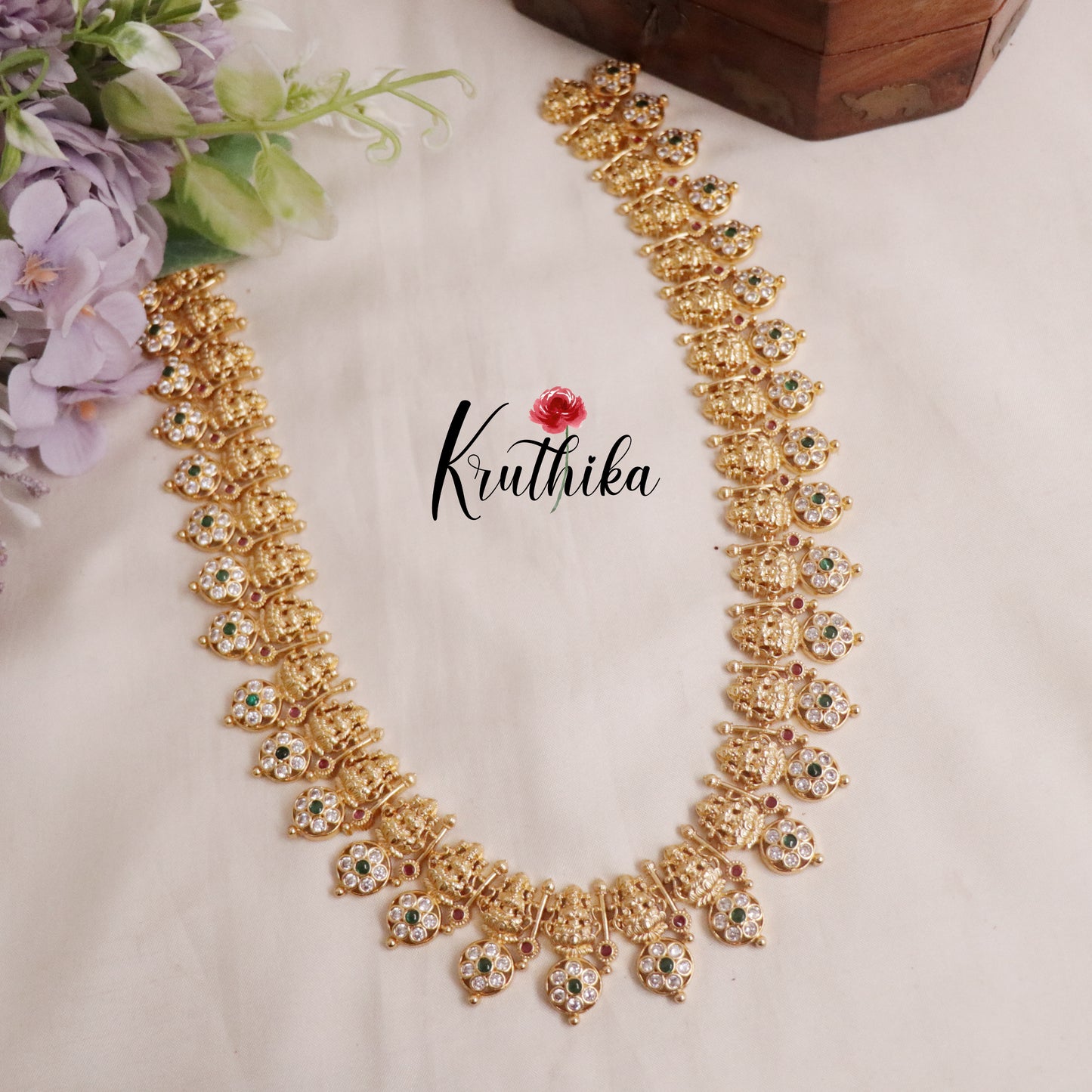 Trendy AD Lakshmi Coin/Bottu Haaram LH1942