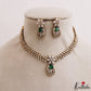Elegant Floral Leaf Motifs CZ Victorian Choker NC3279 (Available In 2 Colors)