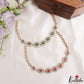 Pretty Floral Motifs CZ Victorian Choker NC3280 (Available In 2 Colors)