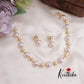 Simple CZ Floral Pearl Necklace NC2268
