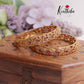 Trendy CZ Antique Leaf Motif Bangles B291 (Available in 3 Colours) (Set of 2 Bangles)