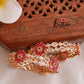Uncut stones kemp flower bangles B48