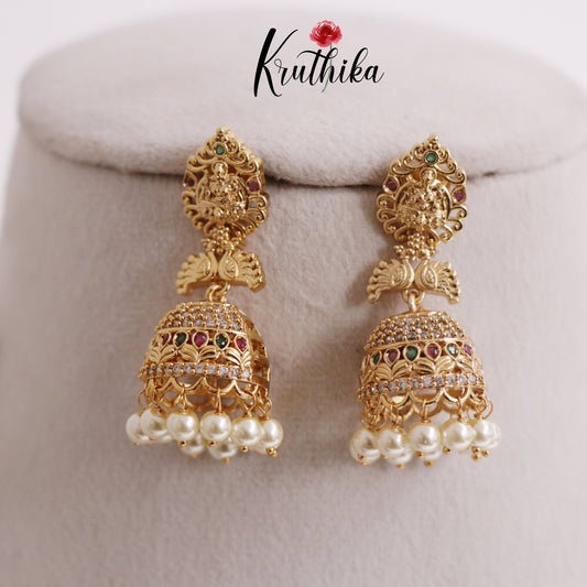 Beautiful Lakshmi Peacock Jhumka E710