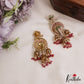 Stunning Lord Ganesha Motifs Chandelier Earrings With Pearl Bead Drops E1091 (Available In 2 Colors)