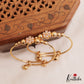 Pretty Gold-Tone Floral Adjustable Kada B511 (Set Of 2)|(Available In 2 Colors)