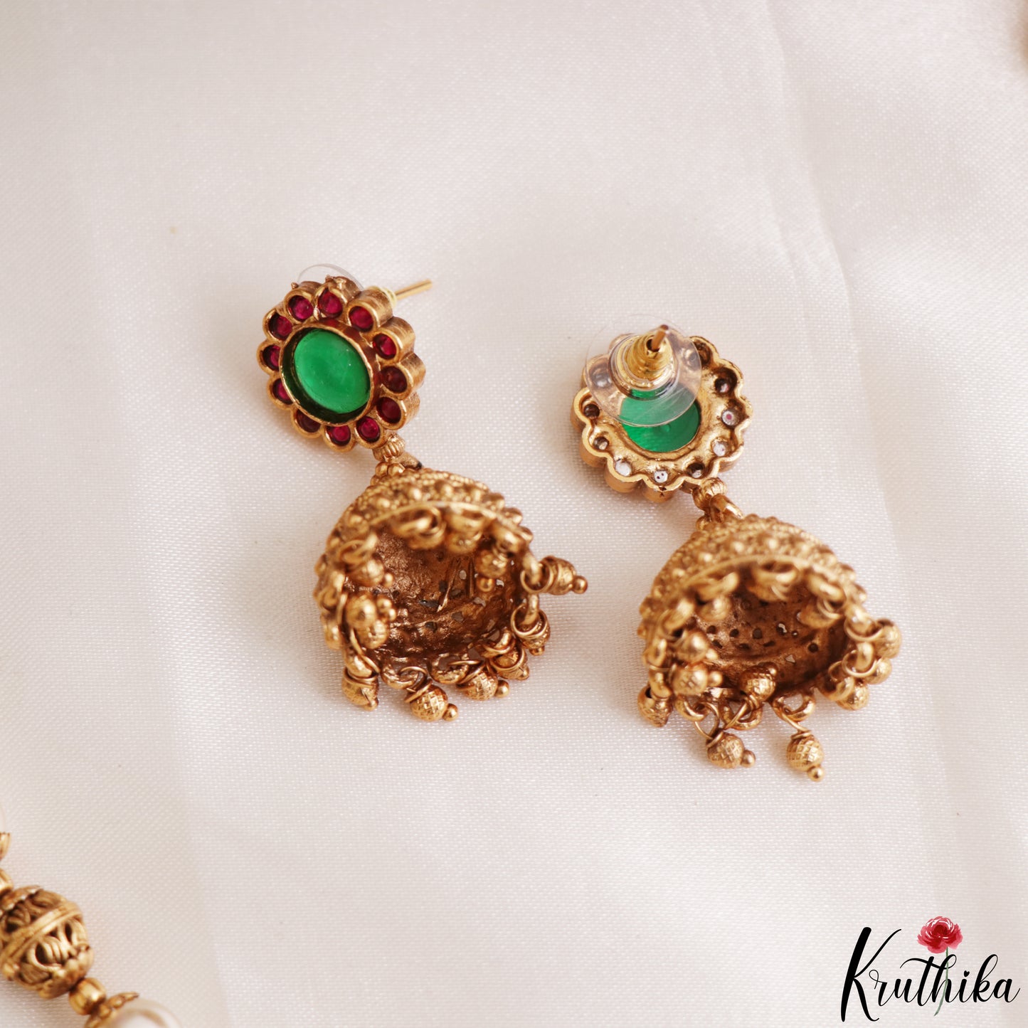 Classic Antique Peacock Motifs Pearl Bead Mala NC3228