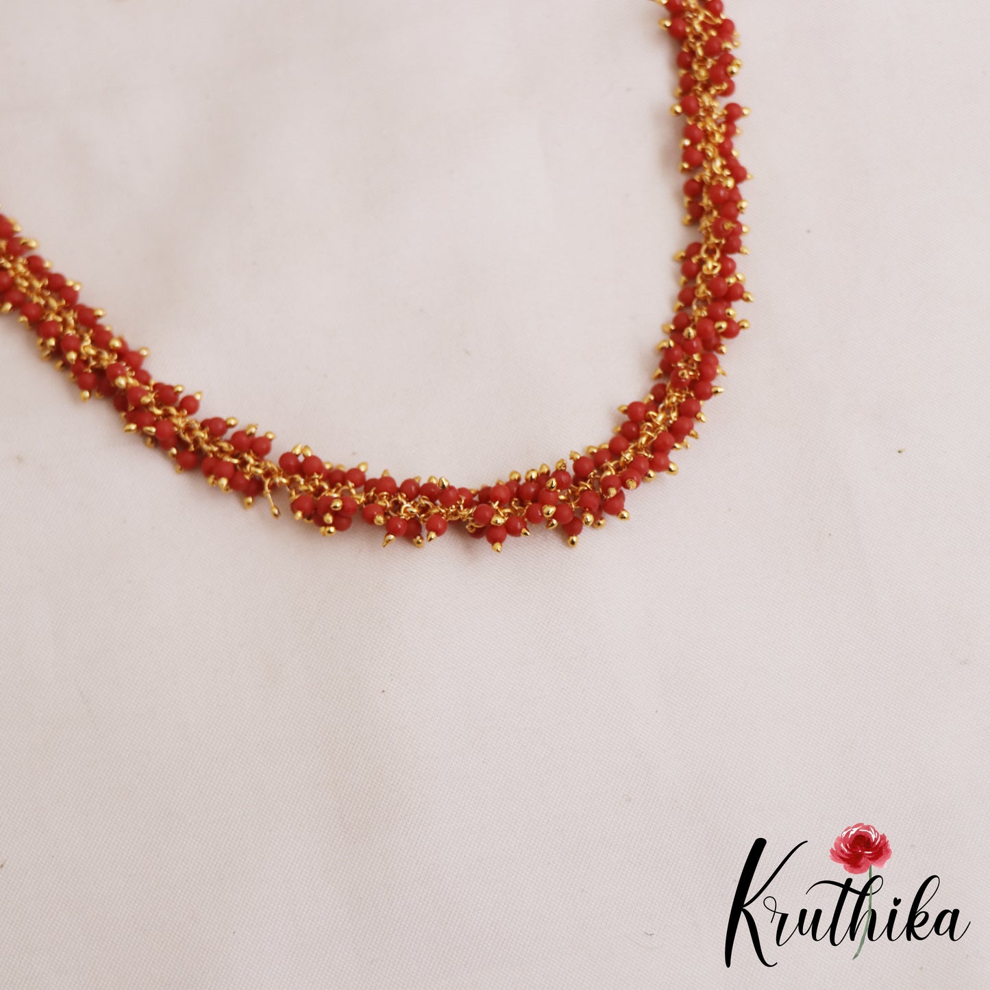 Pretty Gold-Tone Twist Bead Mala Set NC2914