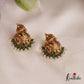 Traditional Antique Lakshmi Motifs Jhumka With Bead Drops E966 (Available In 4 Colors)
