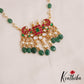 Classic Peacock Motifs Pearl Bead Jadau Choker NC2846