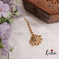 Stunning Jadau Antique Teardrop Maang Tikka With Pearl Drops MT300