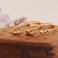 Pretty Gold-Tone Floral Adjustable Kada B511 (Set Of 2)|(Available In 2 Colors)