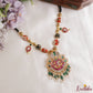 Beaitiful Temple Jadau Pendant Black Thread Necklace NC3319