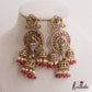 Stunning Lord Ganesha Motifs Chandelier Earrings With Pearl Bead Drops E1091 (Available In 2 Colors)