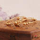 Pretty Gold-Tone Floral Adjustable Kada B511 (Set Of 2)|(Available In 2 Colors)