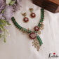 Stunning Floral Leaf Motifs CZ Victorian Choker NC3115