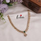 Beautiful CZ Changeable Stone Victorian Necklace with Jhumka Drops NC2321