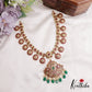 Classic Kemp Kasu Necklace with Detachable Pendant with Green Beads Drops NC2301