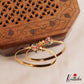 Elegant Gold-Tone Floral Openable Kada B513