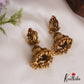 Gorgeous Antique Peacock Motifs Jhumka With Bead Drops E1004 (Available In 2 Colors)