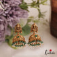 Traditional Antique Lakshmi Motifs Jhumka With Bead Drops E966 (Available In 4 Colors)