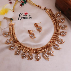 Elegant Two-in-one Reversible Kempu Necklace NC1869