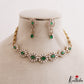 Pretty Floral Motifs CZ Victorian Choker NC3280 (Available In 2 Colors)