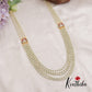 Elegant Multi-Layer Pearls haaram  with Jadau side pendants LH2022