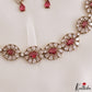 Pretty Floral Motifs CZ Victorian Choker NC3280 (Available In 2 Colors)